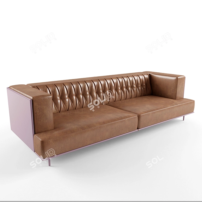 Sleek McQueen Sofa: Gamma Arredamenti 3D model image 1