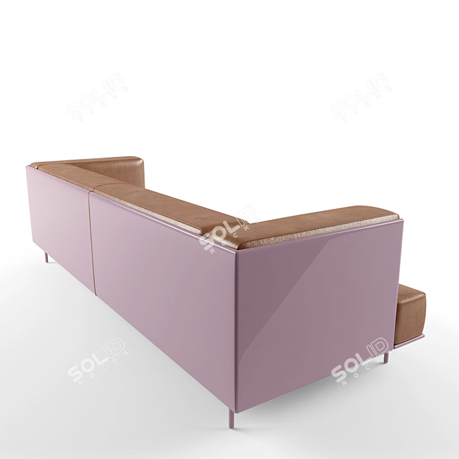 Sleek McQueen Sofa: Gamma Arredamenti 3D model image 3