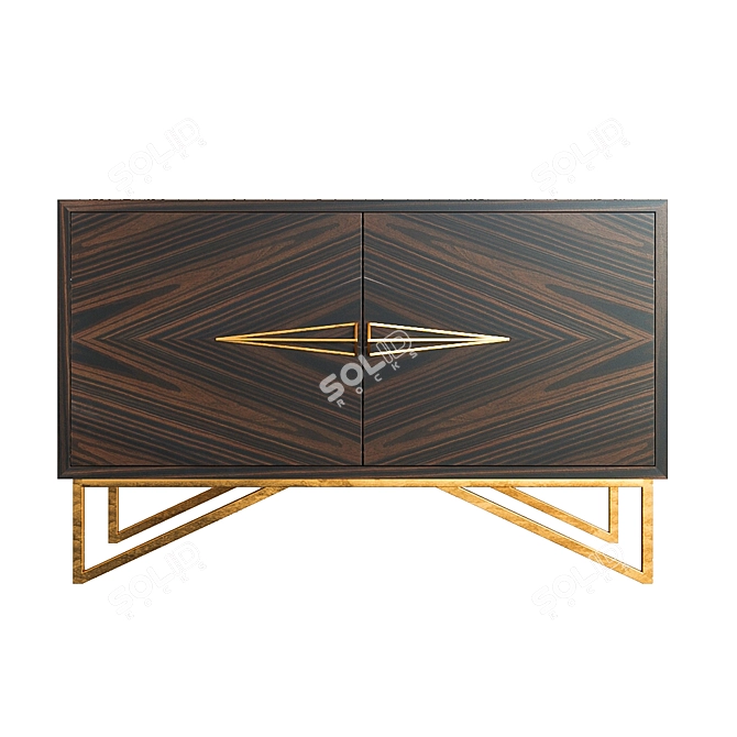 Elegant Melange Aveline Buffet 3D model image 1