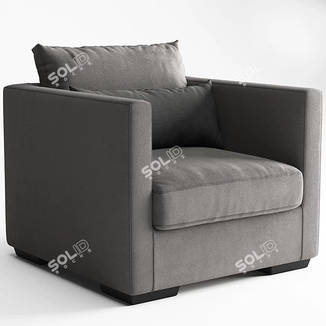 Modern Meridiani Belmon Armchair 3D model image 3