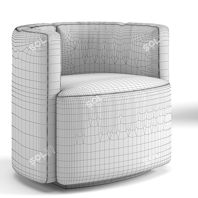 Elegant Fendi Casa Camilla Chair 3D model image 3