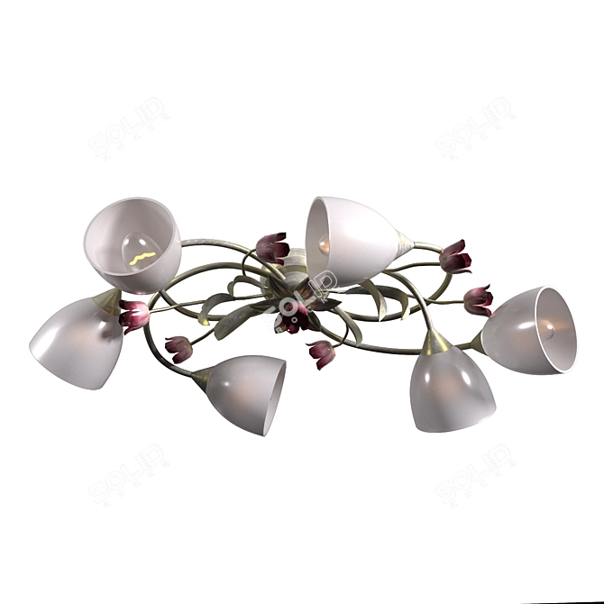 Provence-Inspired Ceiling Light: Vitaluce V1467 6PL 3D model image 1