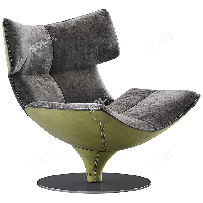 Sleek Harley Armchair: Modern Comfort 3D model image 1