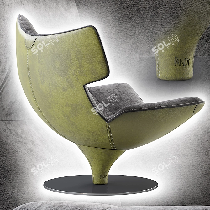 Sleek Harley Armchair: Modern Comfort 3D model image 2