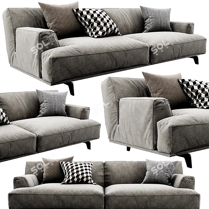 Modern Poliform Tribeca Sofa 3D model image 1