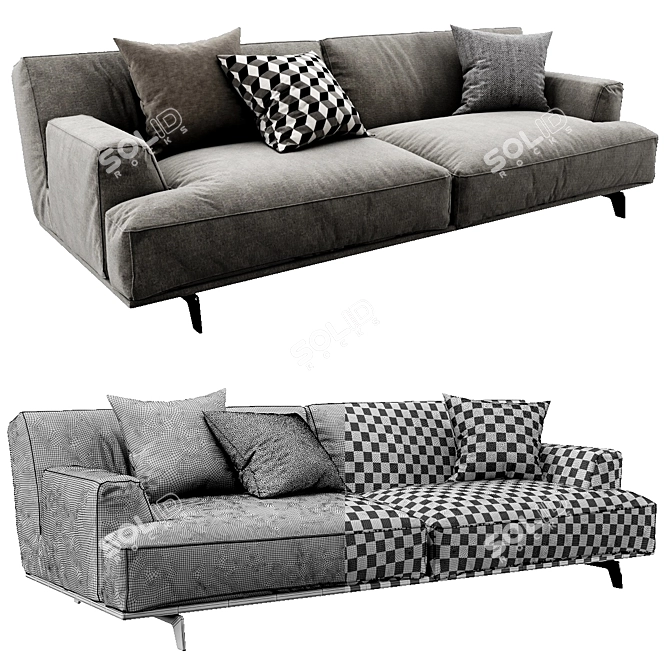 Modern Poliform Tribeca Sofa 3D model image 3