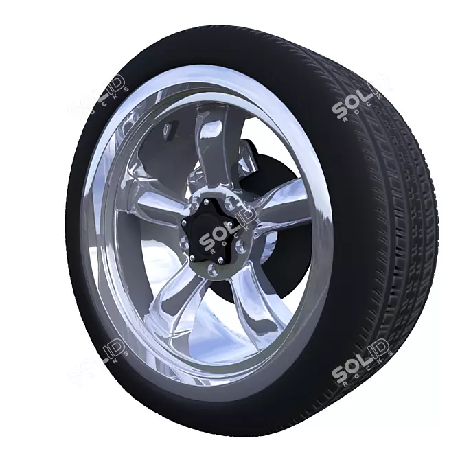 Deformed Lower Part Tire 3D model image 1