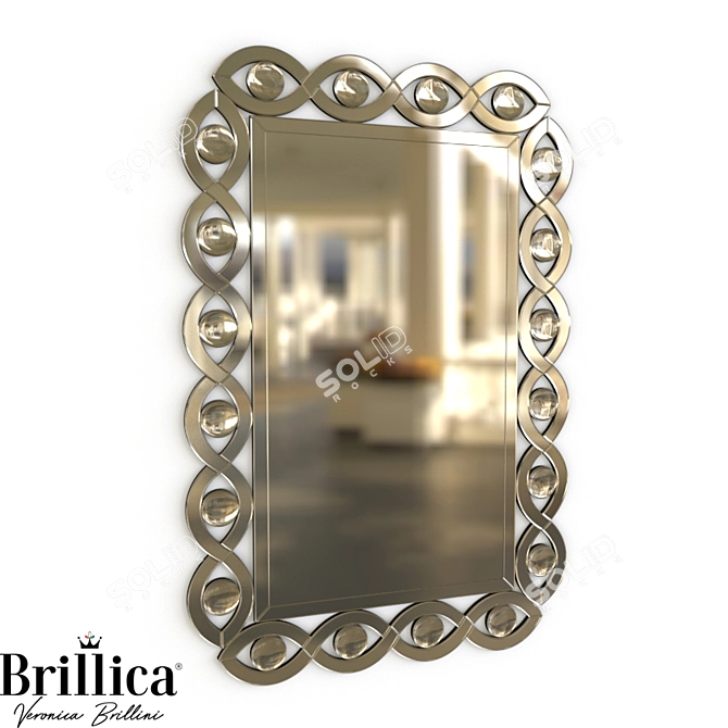 Italian Style Mirror - Brillica BL700/1100-R05 3D model image 1