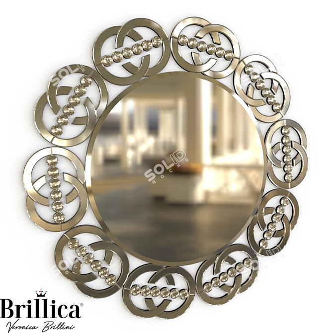 Brillica BL890: Italian Style Mirror 3D model image 1