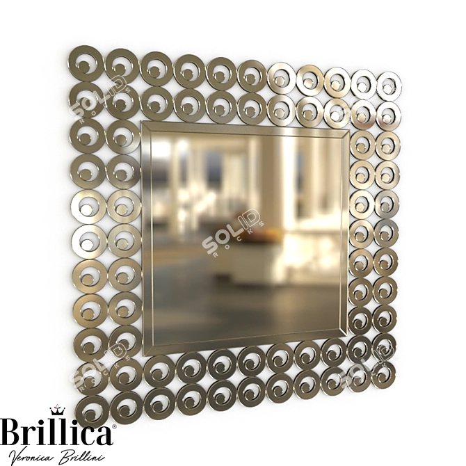 Italian Style Mirror - Brillica BL886 3D model image 1