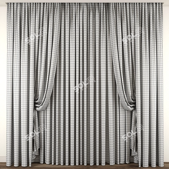 Detailed Curtain Model | 3ds max & Obj Archives 3D model image 3