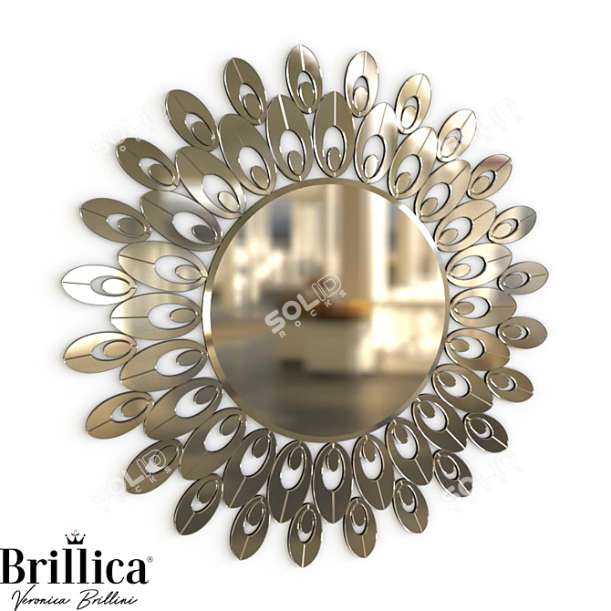 Brillica BL900 - Premium Italian Interior Mirror 3D model image 1