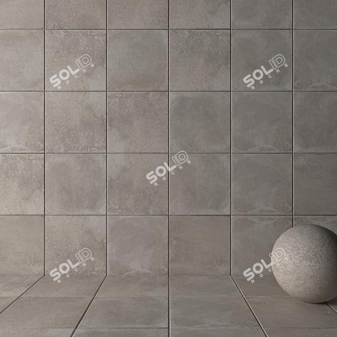 UNIKA Ecru Wall Tiles 3D model image 2