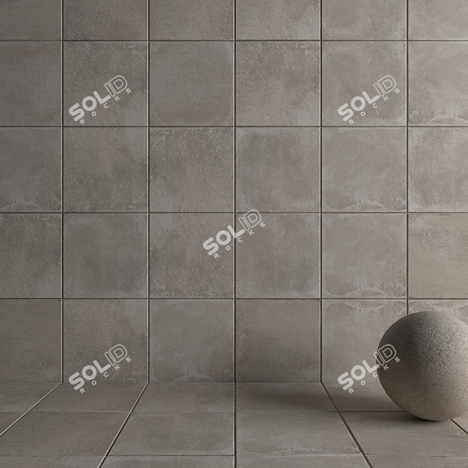 UNIKA Ecru Wall Tiles 3D model image 3