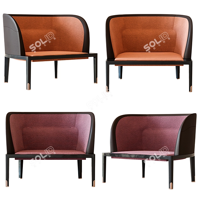 Modern Wing Lo Armchair - Edra 3D model image 1