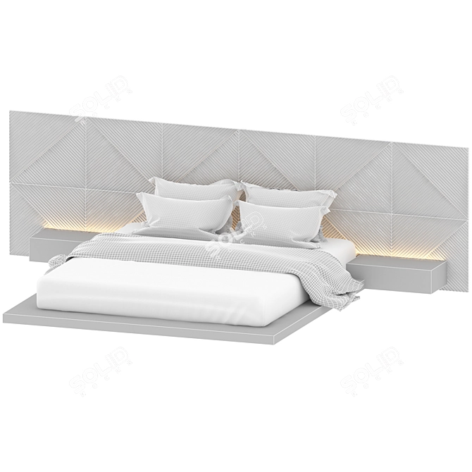 Sleek Modern Master Bedroom 3D model image 3