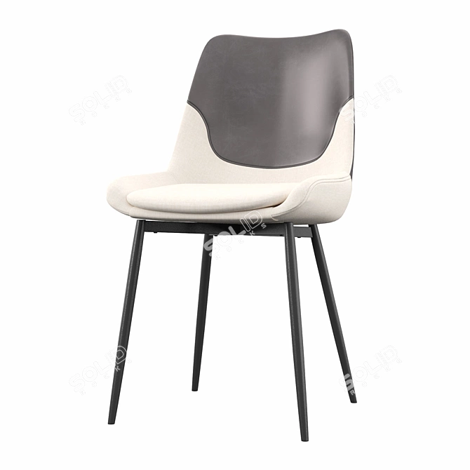 Elegant Hellam Dining Chair 3D model image 1