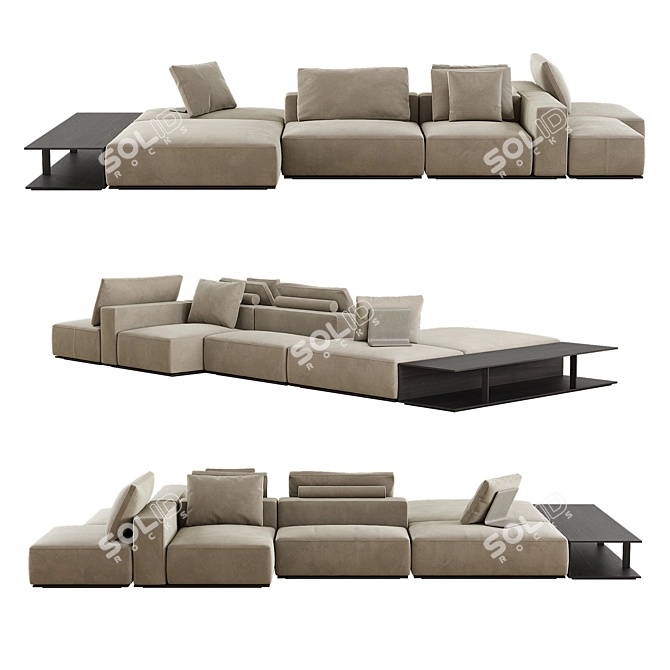 Modern and Elegant Westside Divano Sofa 3D model image 2