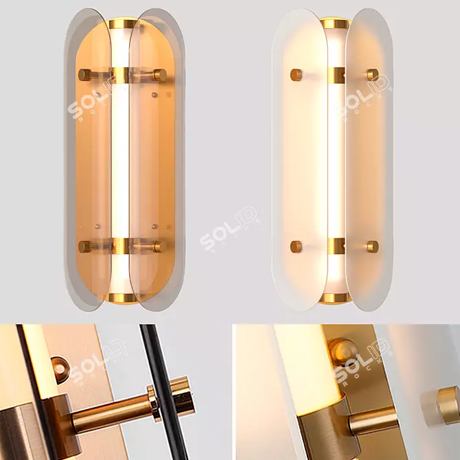 Modern LED Wall Sconce 3D model image 1