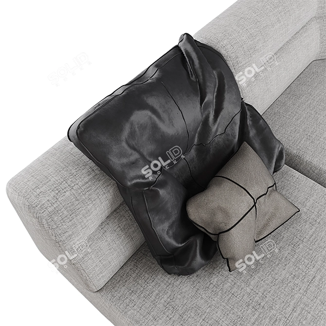 Elegant Nash Sofa 3D model image 2