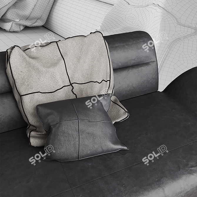 Elegant Nash Sofa 3D model image 3