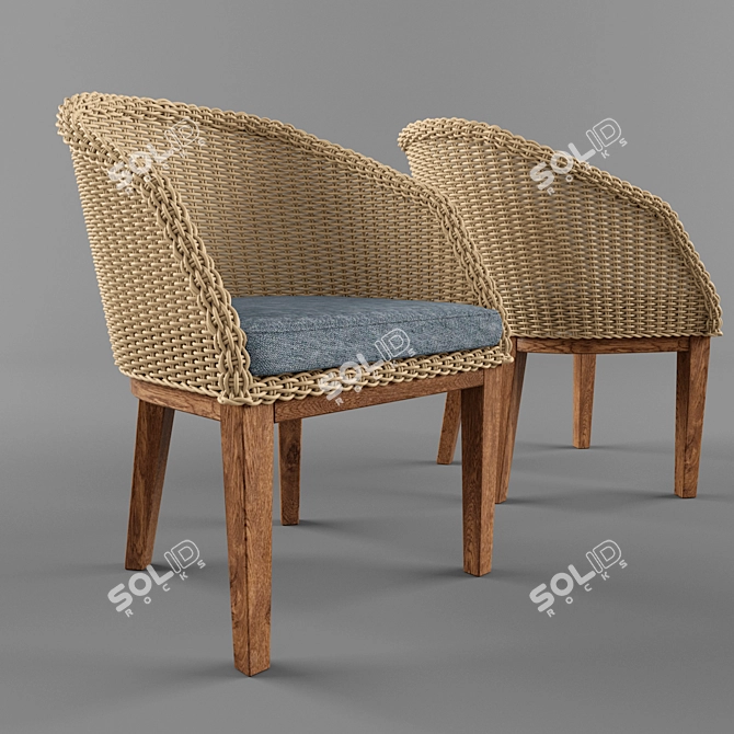 Elegant Ontario Chair 3D model image 1