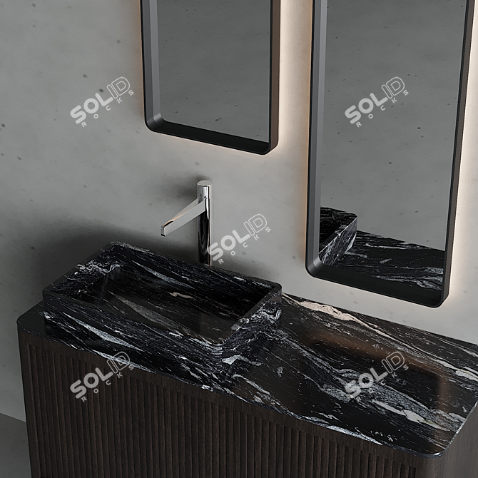 Elegant Roble Noche Vanity Set 3D model image 3