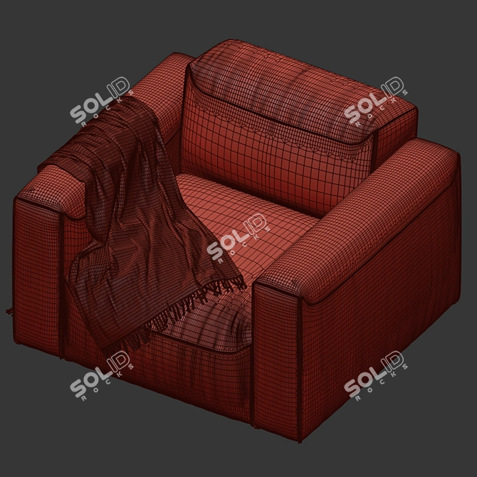 Elegant Rolf Benz Mio Armchair 3D model image 3