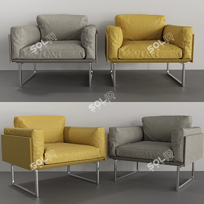 Stylish Cassina-3 Sofa 3D model image 2