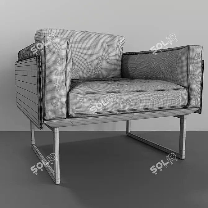 Stylish Cassina-3 Sofa 3D model image 3