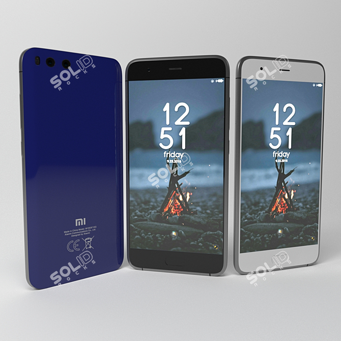 Xiaomi Mi-6: High-Poly Model 3D model image 1