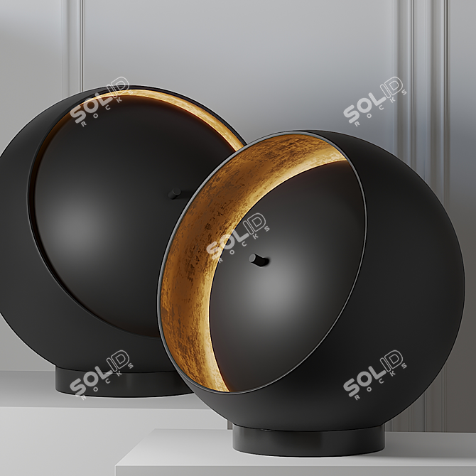 Oluce EVA - 216: Elegant Metal Table Lamp 3D model image 2