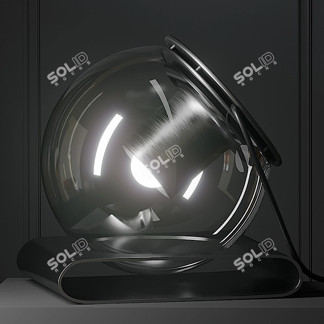 Sleek Globe Table Lamp 3D model image 2