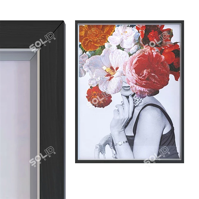 Flower Lady Picture Frame 3D model image 1