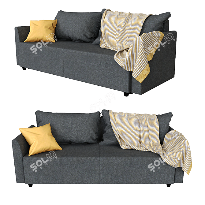 Brissund 3-Seater Sofa Bed 3D model image 1