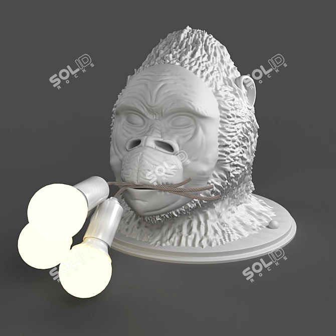 Ugo Rilla White Ceramic Pendant 3D model image 1