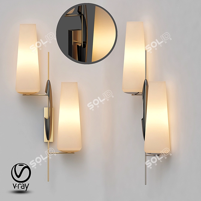 Italian Elegance: Vintage Sconce 3D model image 1