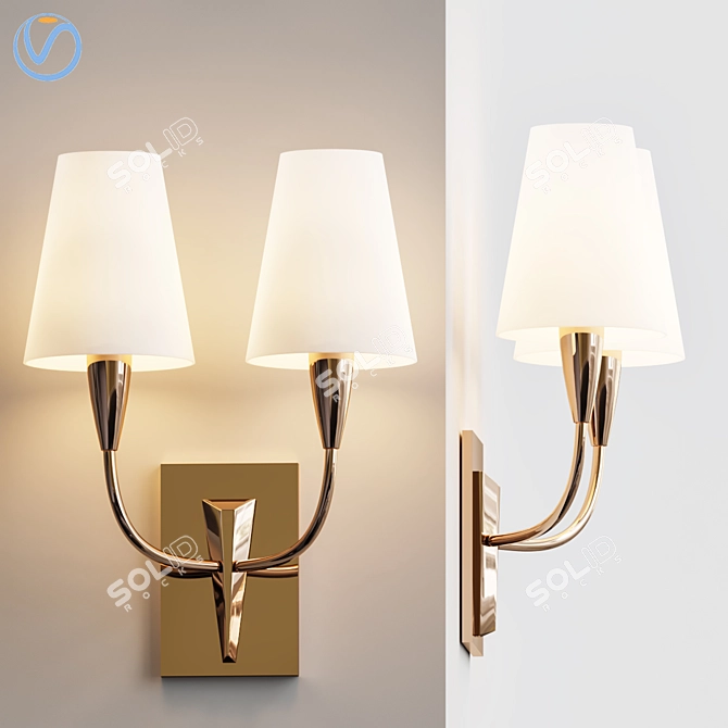 Modern Lambert Wall Sconces 3D model image 1