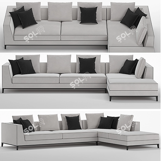 Maxalto Lucrezia Customizable Sofa 3D model image 1