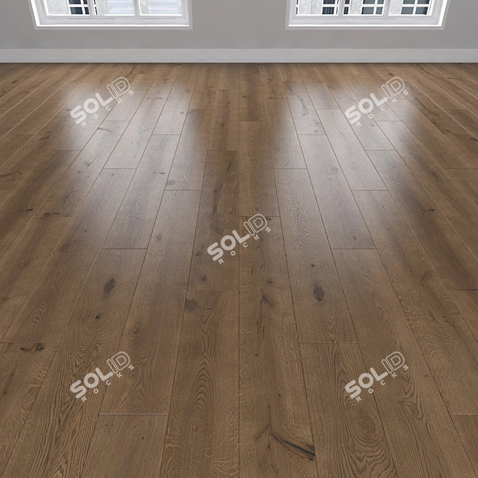 Oak Parquet: Herringbone, Linear & Chevron 3D model image 1