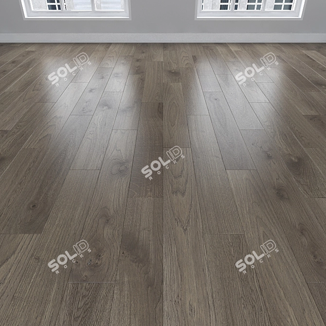 Smoky Oak Parquet: Herringbone, Linear, Chevron 3D model image 1