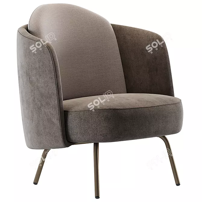 Elegant Ditre Lucia Armchair 3D model image 1