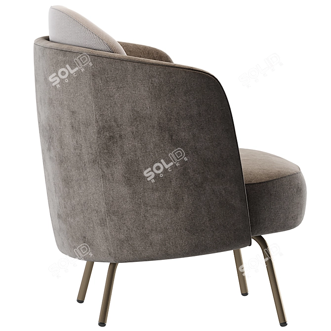 Elegant Ditre Lucia Armchair 3D model image 2