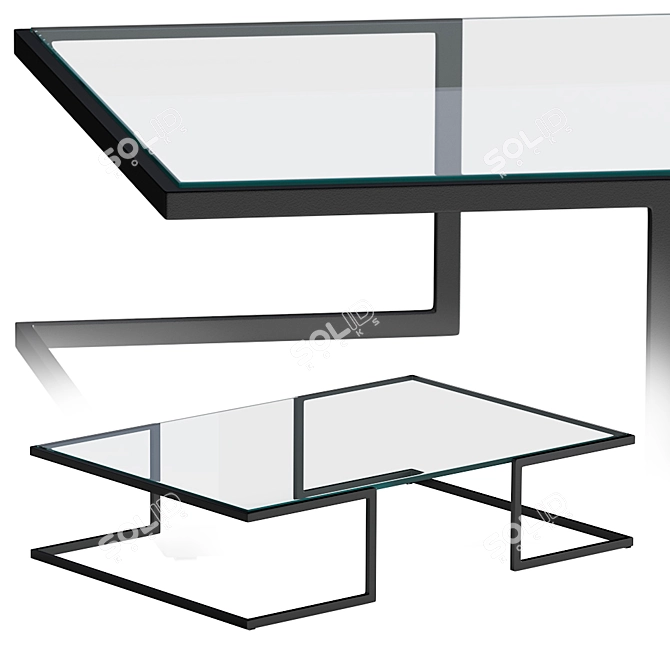 Modern Glass Coffee Table ROSSIN_ORIZZONTE 3D model image 1