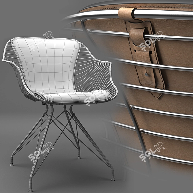 Wire Dining Chair 3D model image 3