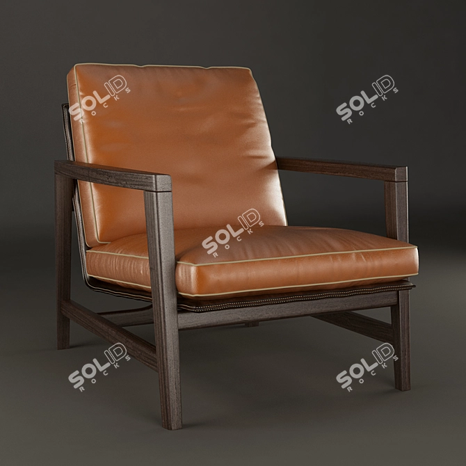 Elegant Sean Armchair: Borzalino 3D model image 1