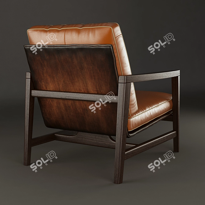 Elegant Sean Armchair: Borzalino 3D model image 2