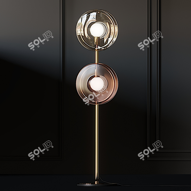 Orbital Crystal Floor Lamp 3D model image 3