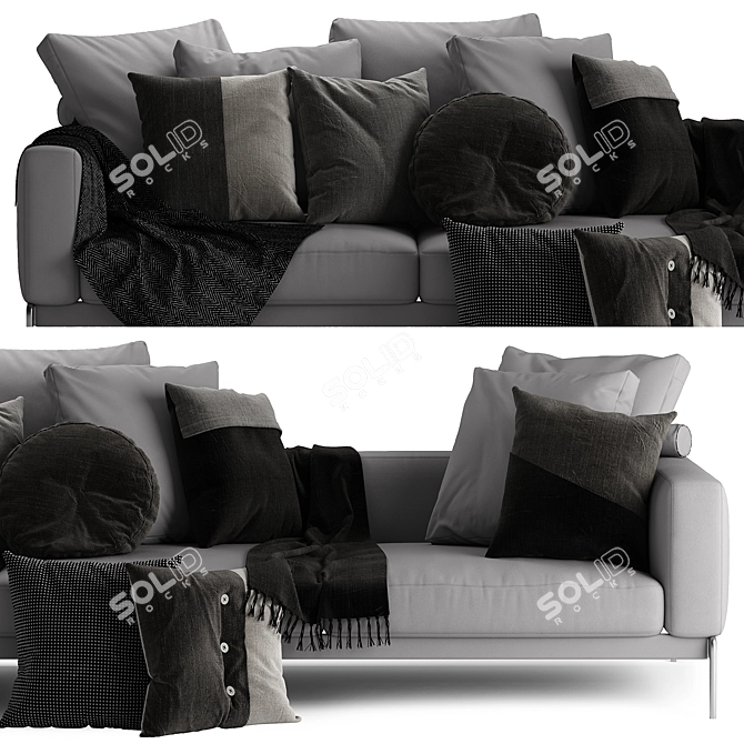 Sophisticated Flexform Romeo Sofa 3D model image 2