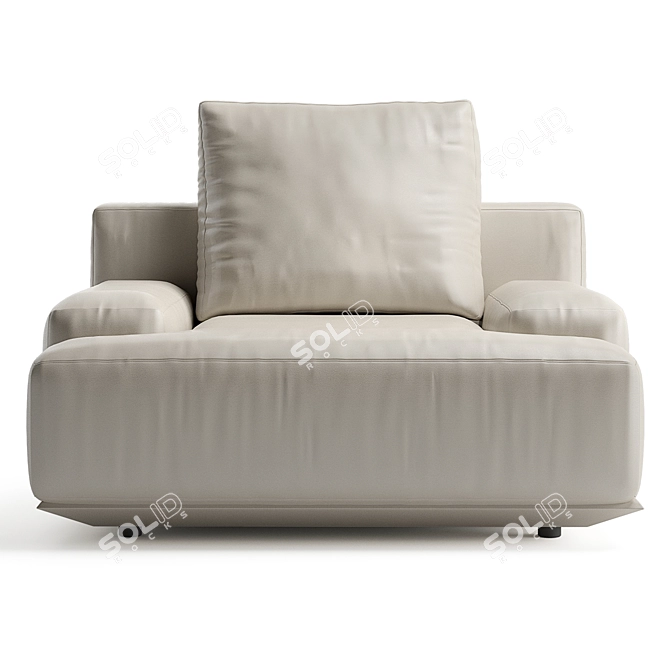 Luxury Bruce Armchair - Alberta Design 3D model image 2